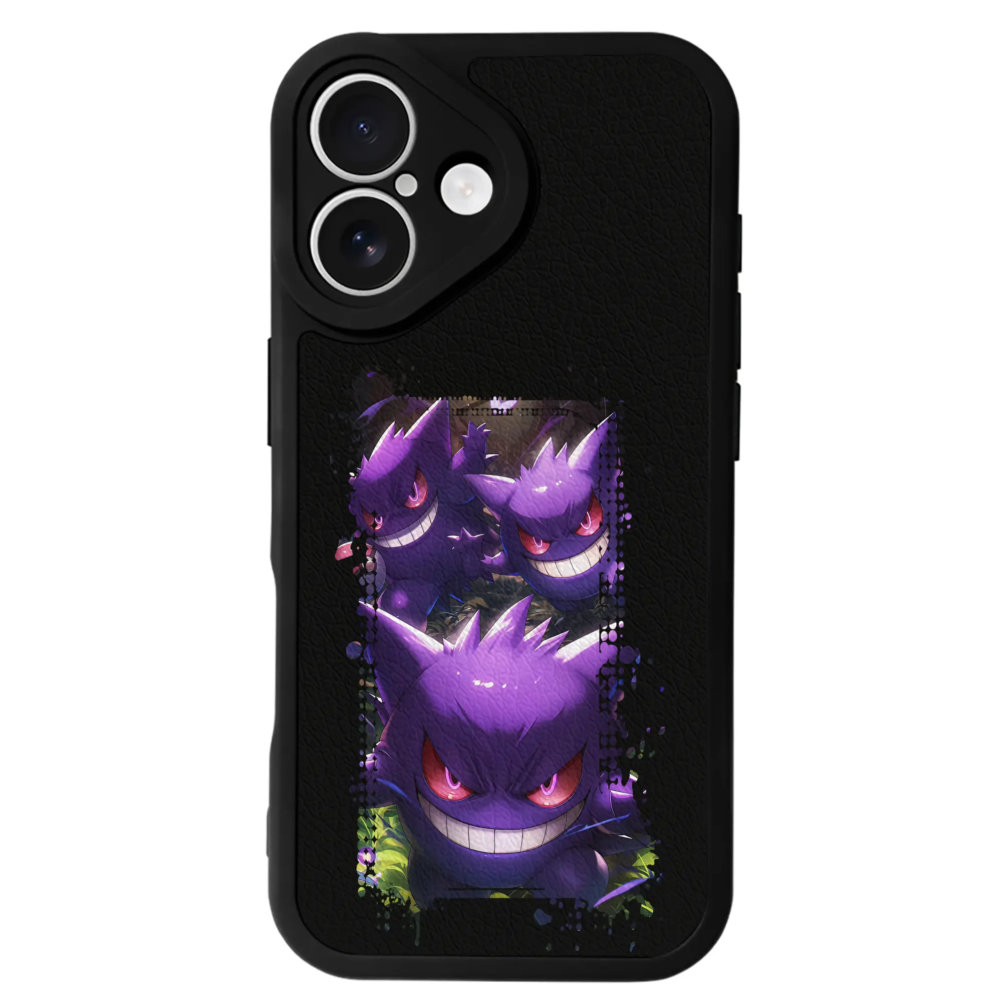 ポケモン グッズ,ゲンガー - IPhone 16シリーズ対応 ・ シリコンスマホケース ・ レザー調 ・ 高精度フィット ・ 耐衝撃 ・ ワイヤレス充電対応 ・ 精密カット